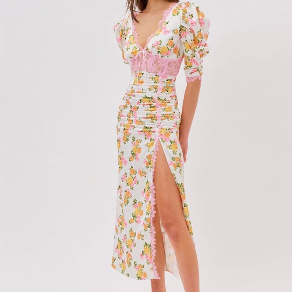 NWT FOR LOVE AND LEMONS EMMA MIDI DRESS